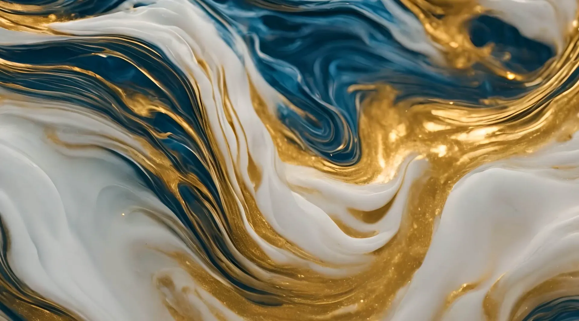 Elegant Liquid Gold and Blue Backdrop Video